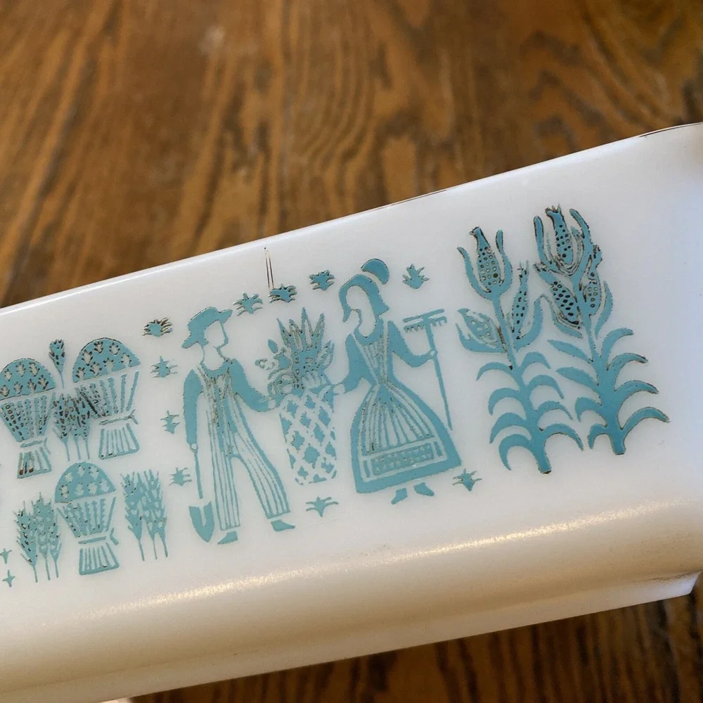 Vtg Pyrex Amish Butterprint Refrigerator Dish 1 1/2 Qt Casserole 0503 NO LID